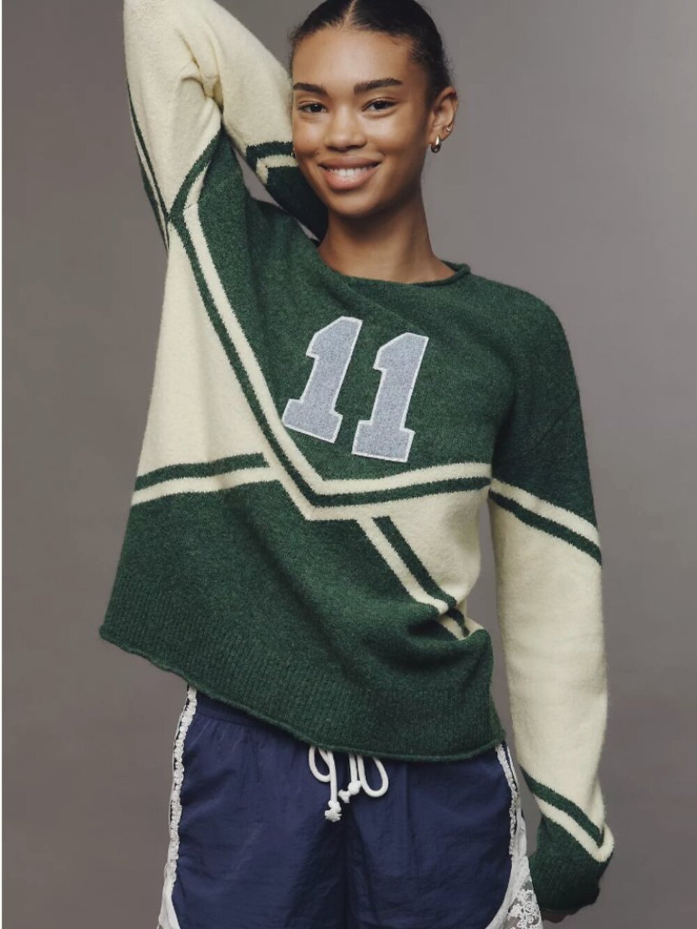Sundry Varsity Patch Pullover Sweater